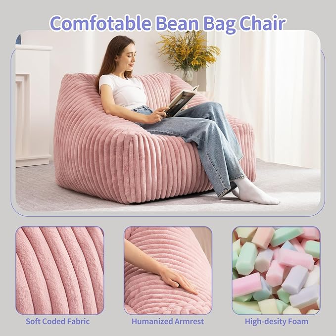 HABUTWAY Bean Bag Chair, Giant Bean Bag Chairs - Image 4