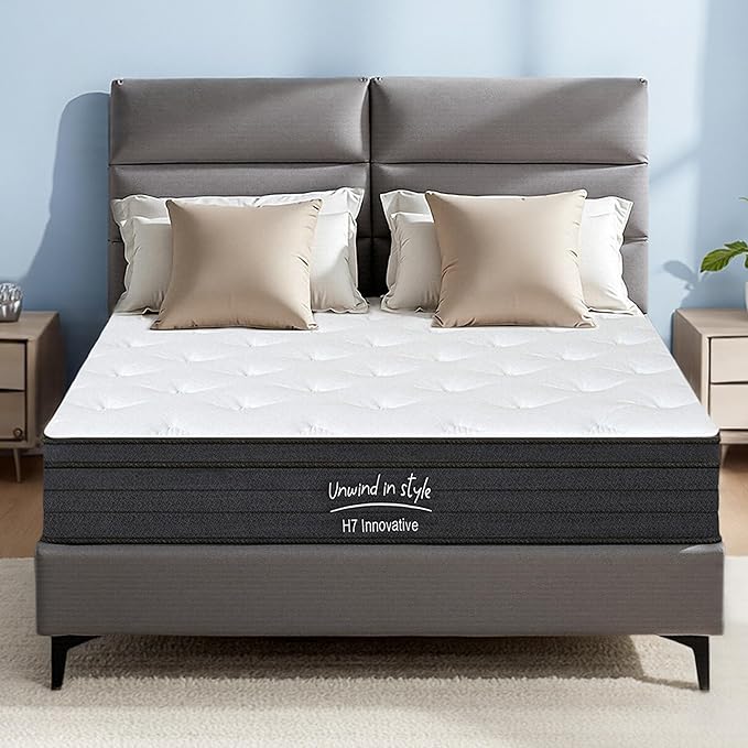 Twin Size Mattress, 12 Inch 5-Zone Pocket Spring Hybrid Mattress - Image 6
