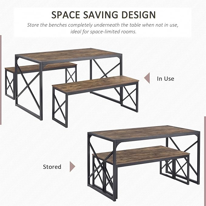 VECELO Kitchen Dining Table Set - Image 6
