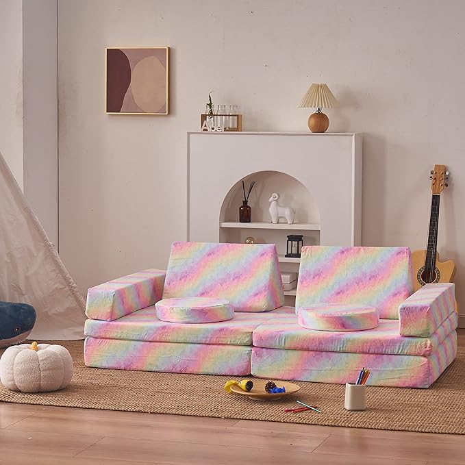 jela Kids Play Couch Castle Extended Size 10PCS by KidsCouchExpert