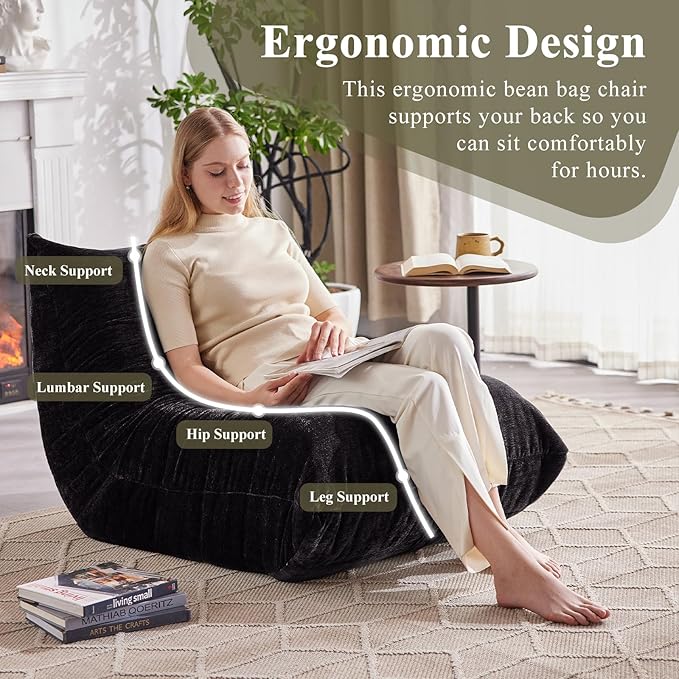 Bean Bag Chair, Fireside Chair Big Bean Bag Sofa - Image 6