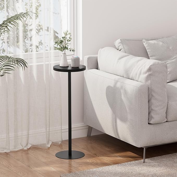 TUTOTAK Tall Round Side Table, Small End Table, Beside Table, Drink Table - Image 8