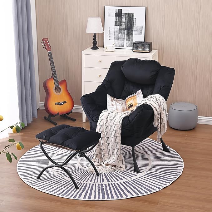 Lazy Chair and Ottoman, Large Accent Lounge Chair - Image 5