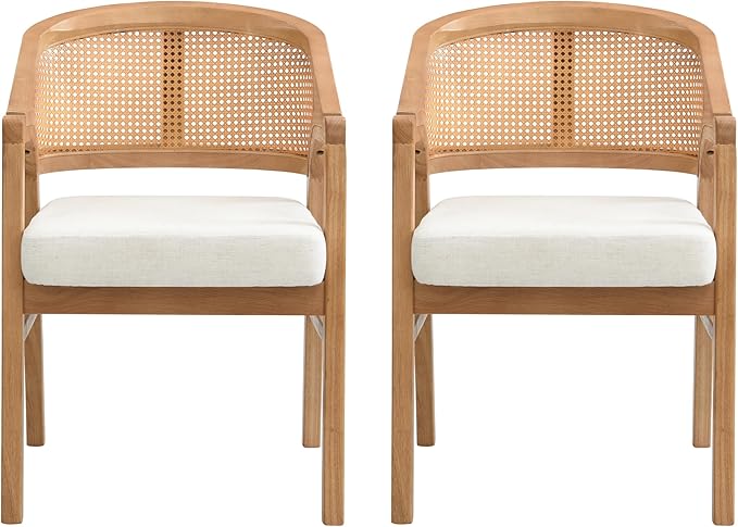 Christopher Knight Home Faritel Modern Wooden Dining Chairs Set of 2, Fabric - Image 4