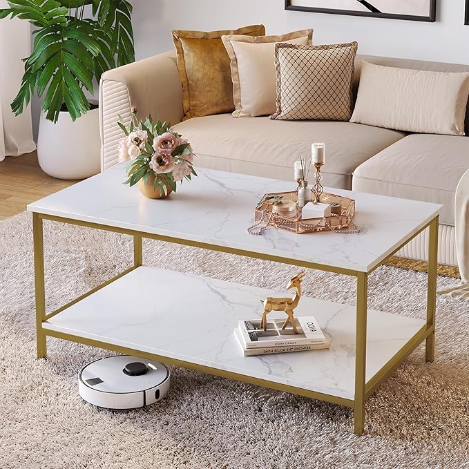 SAYGOER Modern 2-Tier Coffee Table - Image 7
