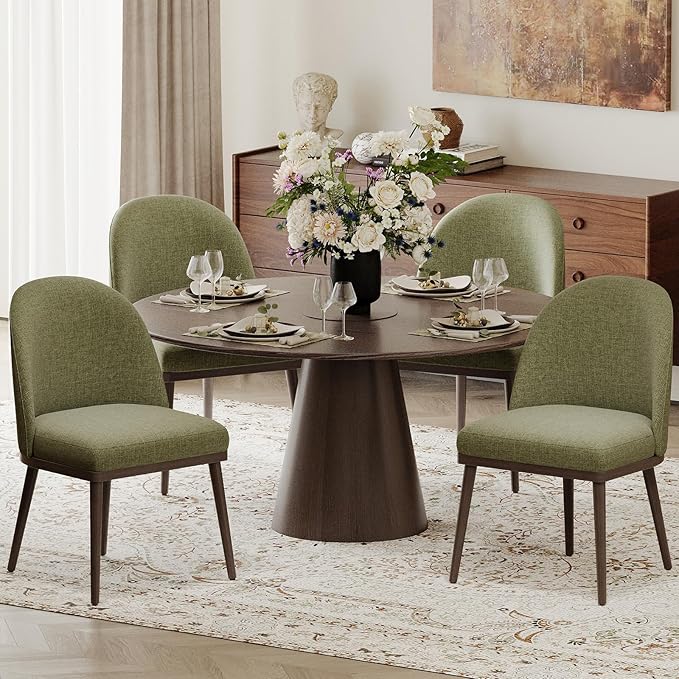 COLAMY Upholstered Dining Chairs Set of 2, Large Dining Room Kitchen Chairs - Image 3