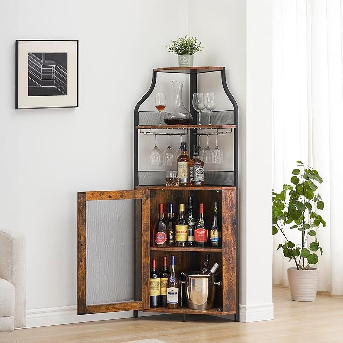 GarveeHome Corner Wine Cabinet - Image 3