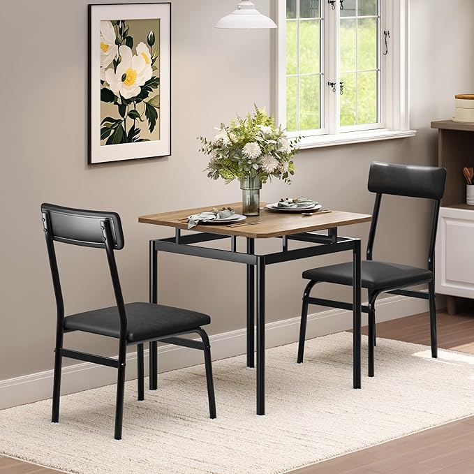 IDEALHOUSE 3 Piece Dining Room Table Set, Kitchen Table Set - Image 8