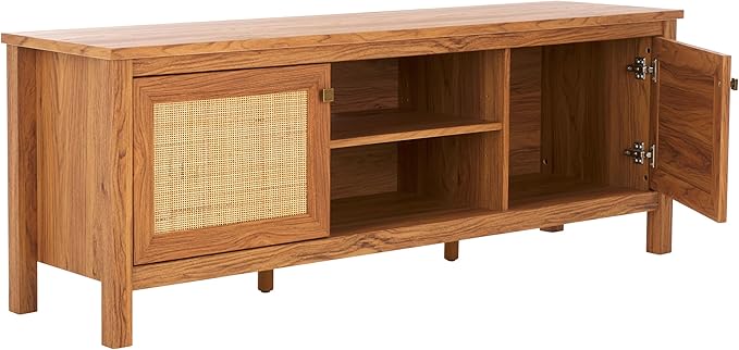 SAFAVIEH Evane TV Stand for up to 65" Flatscreen – Oak Brown & Natural - Image 6