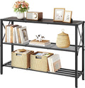 Hoctieon Industrial Console Table, 3 Tier Entryway Table, Hallway Table by Hoctieon