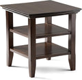 SIMPLIHOME Acadian SOLID WOOD 19 inch Wide Square Transitional End Table in by SimpliHome