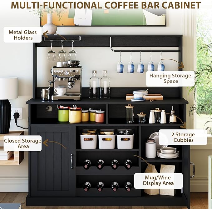 47" Farmhouse Buffet Sideboard Cabinet - Image 3