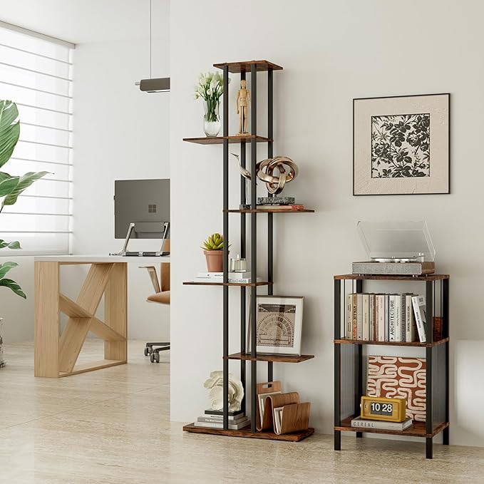 Bookshelf，Small Bookcase for Small Space，6-Tier Bookshelf for Living Room - Image 3