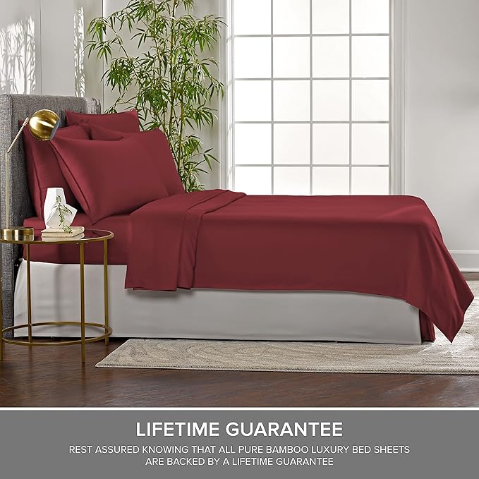 Split King Sheets by Pure Bamboo, Genuine 100% Organic Viscose Derived from - Image 4