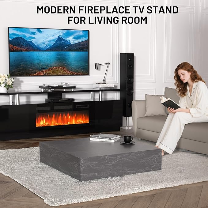 70 Inch Fireplace TV Stand - Image 6