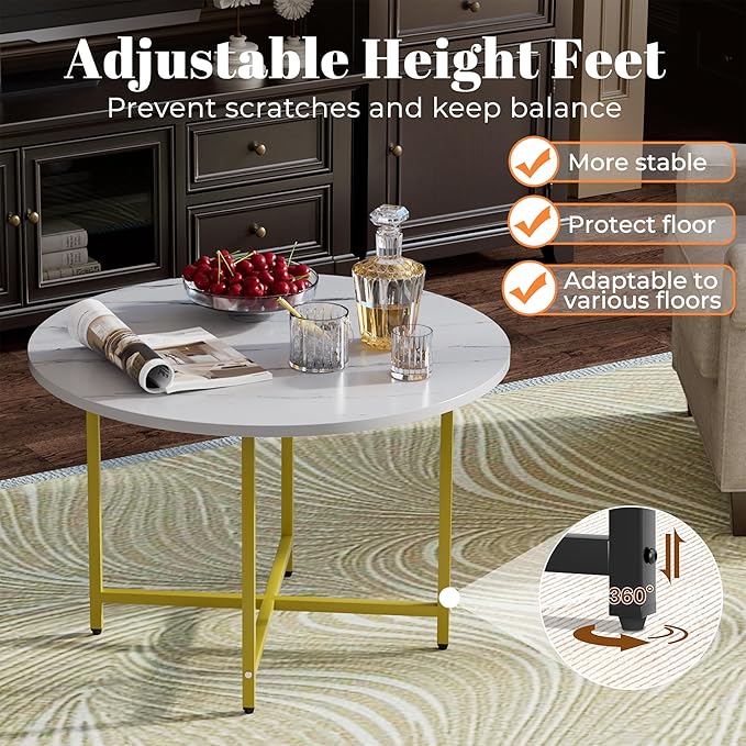 Round Coffee Table, Small Coffee Tables - Image 4