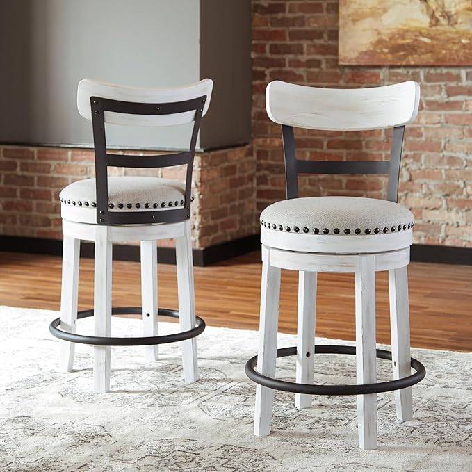 Signature Design by Ashley Valebeck 24.5" Modern Swivel Counter Height Barstool - Image 2