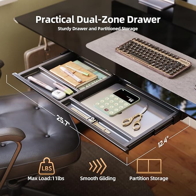 INNOVAR Glass Standing Desk - Image 4