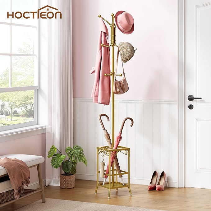 Hoctieon Coat Rack Freestanding, Coat Tree - Image 2