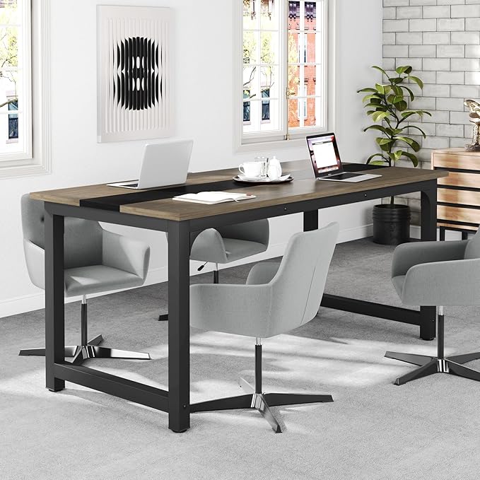 Tribesigns 70.8” Executive Desk, Large Office Computer Desk - Image 3