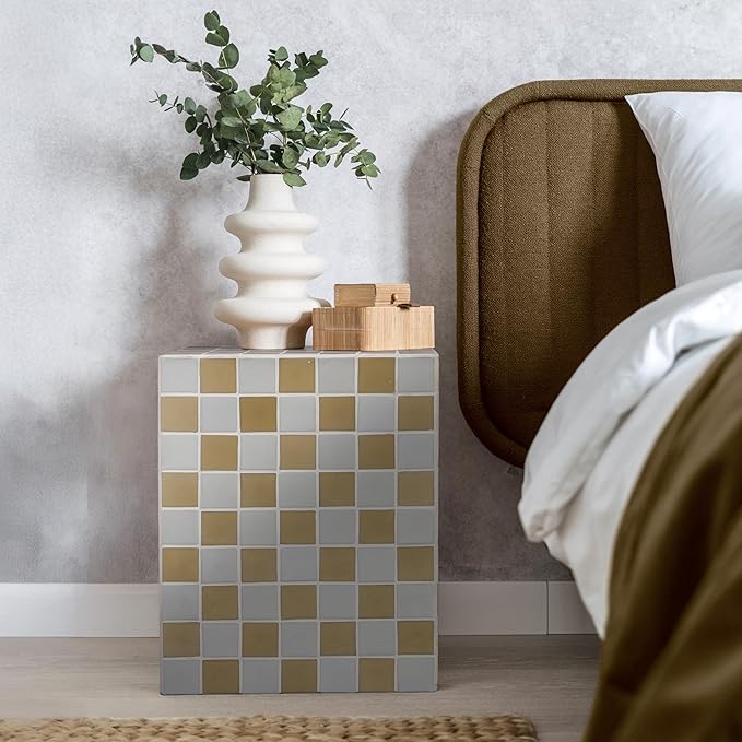 JONATHAN Y END2000I Callista 18" Modern Bohemian Ceramic Tiled Rectangle End - Image 2