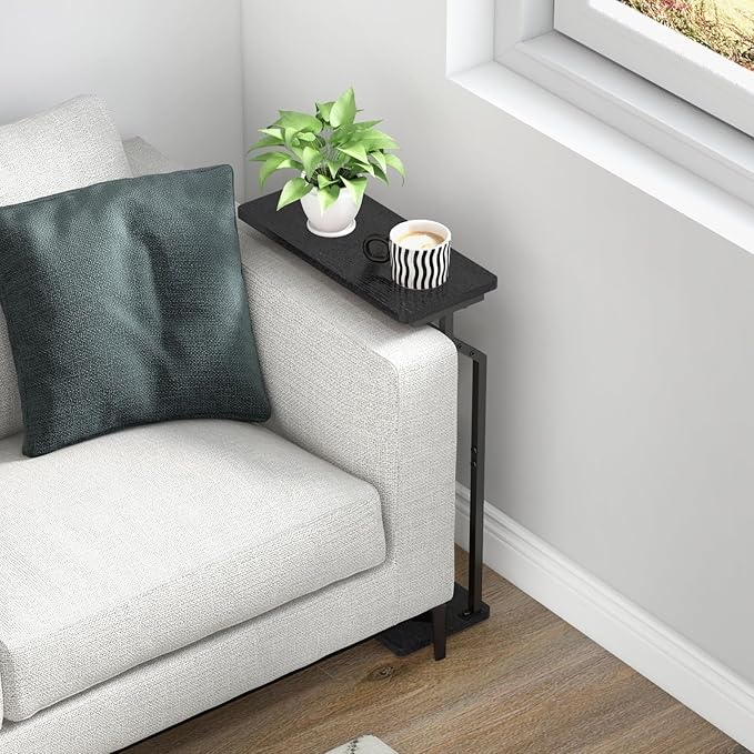 Narrow Side Table for Small Spaces, Small End Table, Slim Couch Tray Tables - Image 5