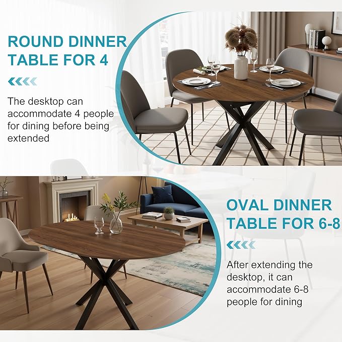 43"- 59" Extendable Dining Table - Image 5
