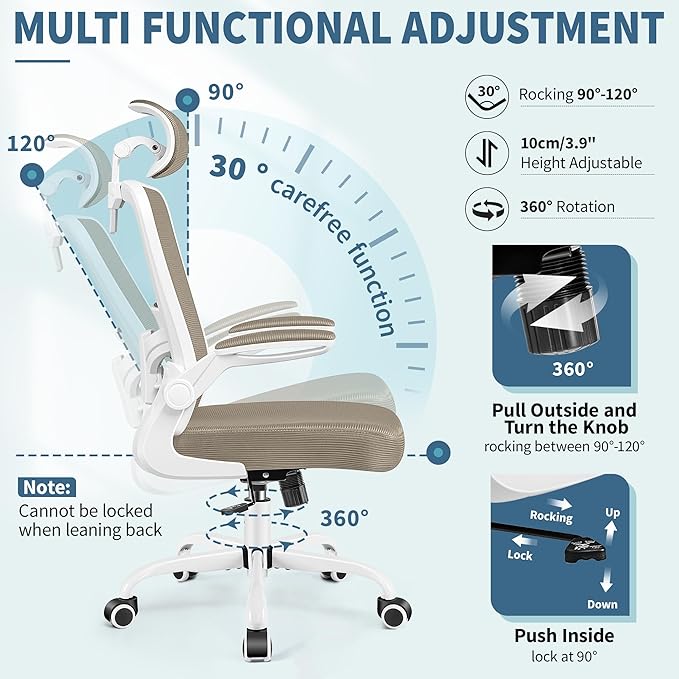 FelixKing Ergonomic Office Chair, Headrest Desk Chair Office Chair - Image 5