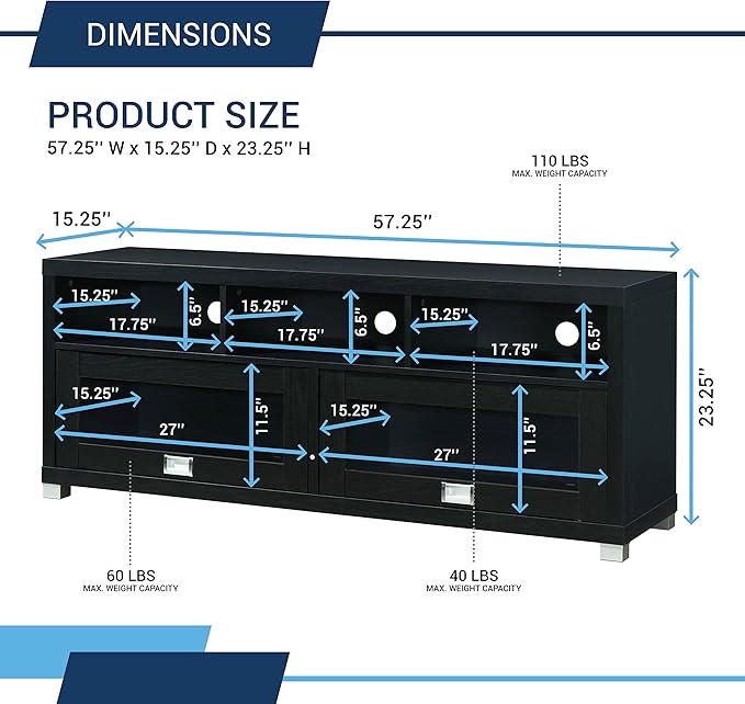 Techni Mobili TV Stand for 55+ Inch TV - Image 4
