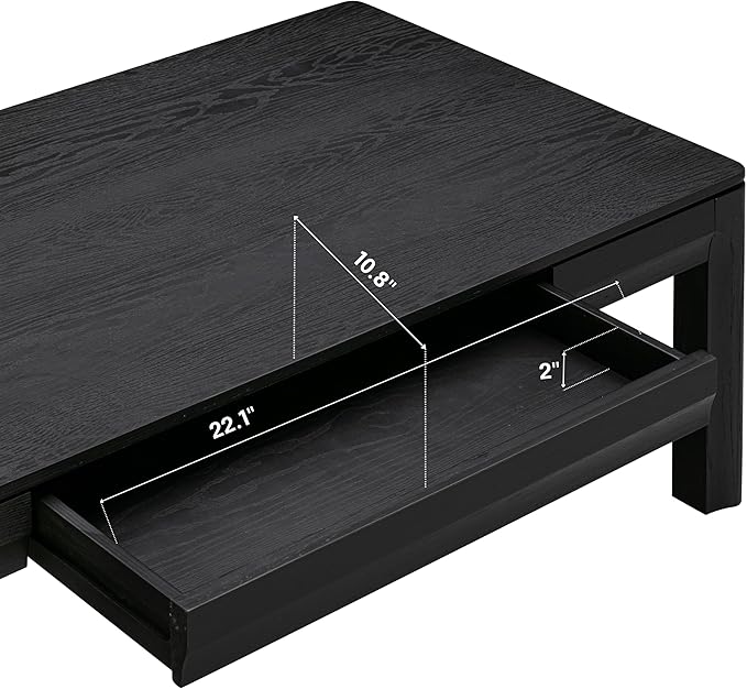 NTC Flow Modern Wooden Rectangle Coffee Table - Image 7