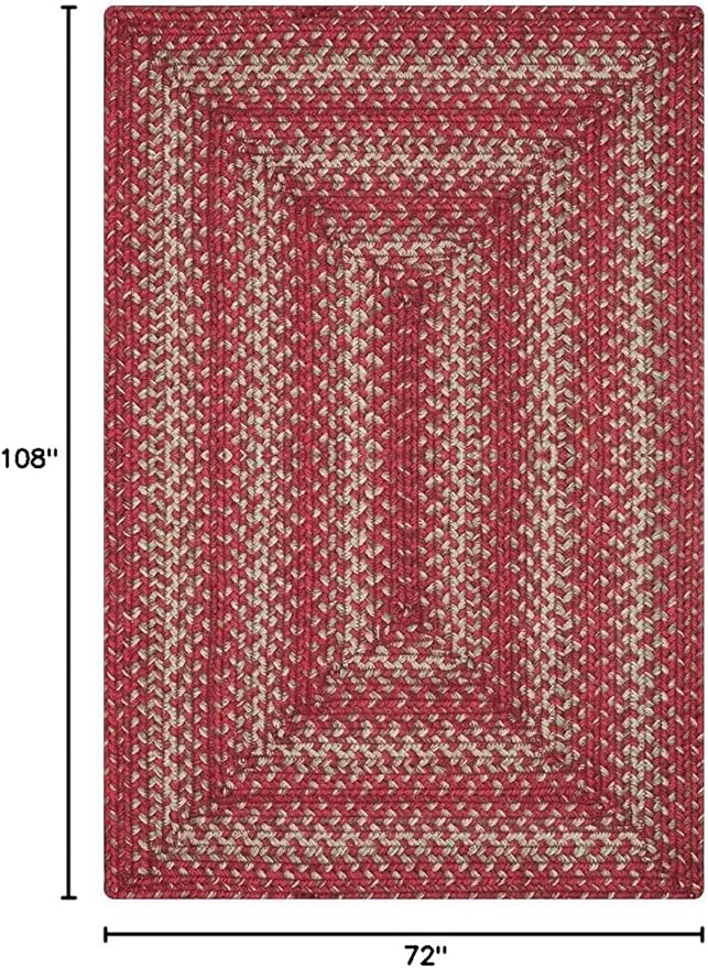 Homespice Apple Pie Jute Red 6x9' Braided Rug - Image 2