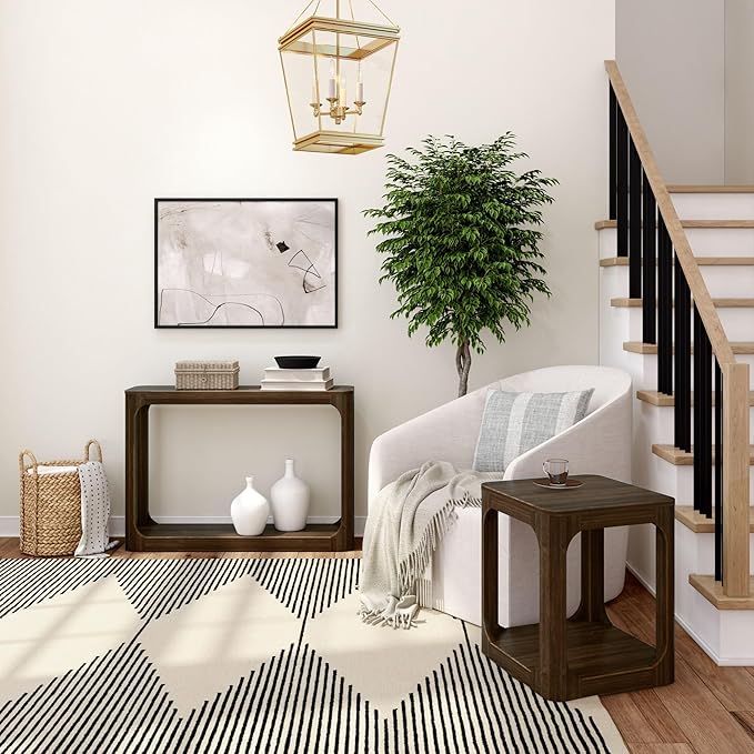 Plank+Beam Forma Console Table, 46 Inch, Solid Wood Sofa Table, Entryway Table - Image 7