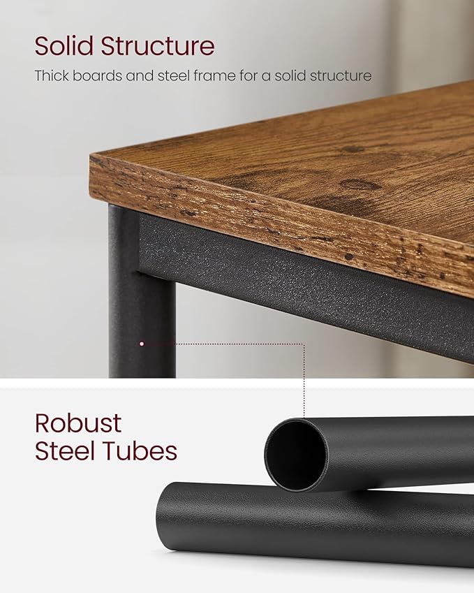 VASAGLE Side Table, Small End Table, Tall Nightstand - Image 5