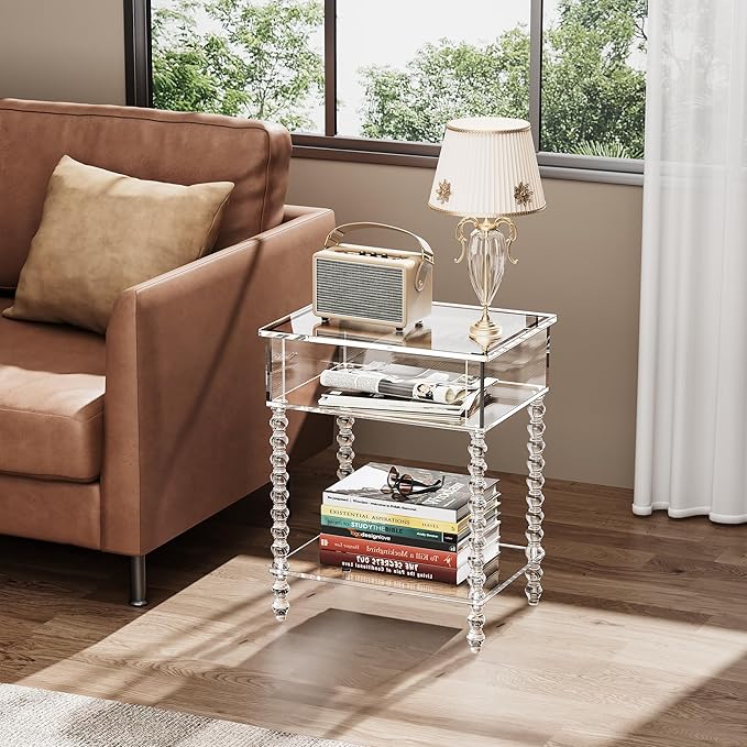 Acrylic Side Table, Nightstand for Living Room - Image 4
