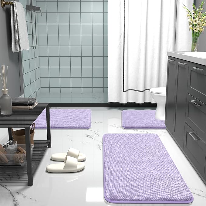 OLANLY Thick Memory Foam Bath Mat Rug 24x16, Extra Soft Absorbent Bathroom Rug - Image 7
