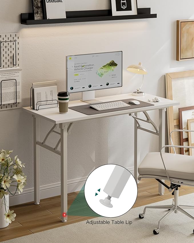 Frylr Small Folding Computer Desk – Portable 43.3 Inch Foldable Laptop Table - Image 8