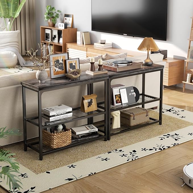 32" Small Console Table, 3-Tier Entryway Table, Sofa Table - Image 4