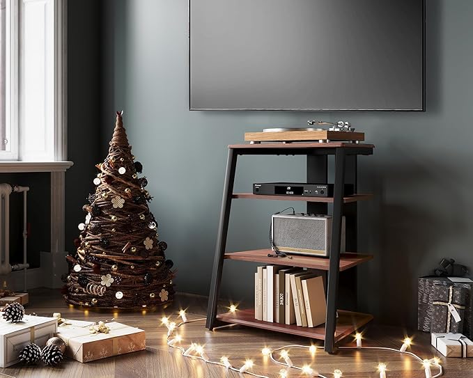 FITUEYES Design 4-Tier AV Media Stand Corner Shelf - Image 2