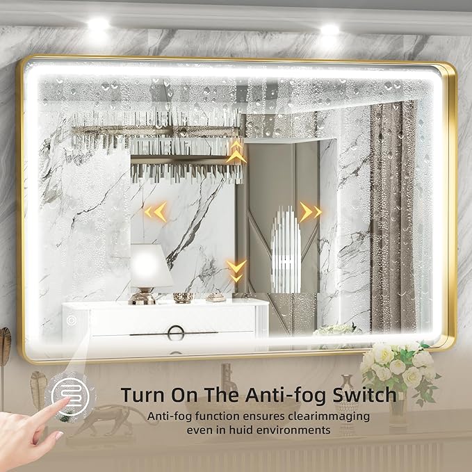 Hasipu 40×30 Inch LED Bathroom Mirror - Image 5