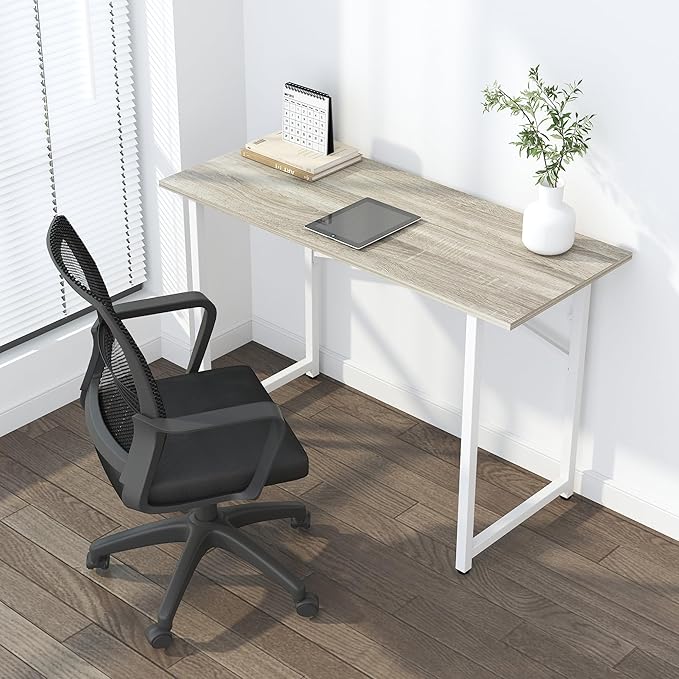 Folding Desk 47 inch No Assembly Required Home Office Table, Writing Gaming - Image 2