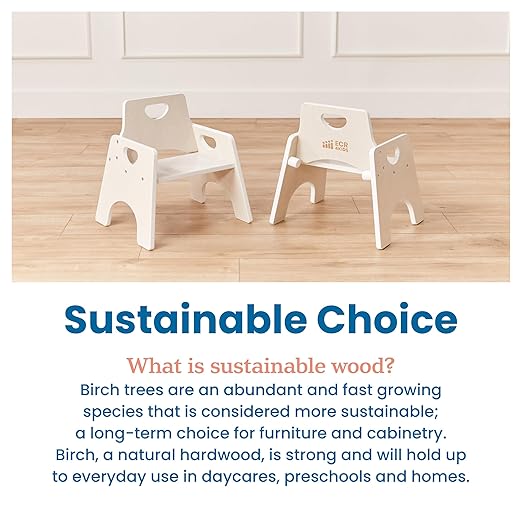ECR4Kids Stackable Wooden Toddler Chair, Kids Furniture - Image 8