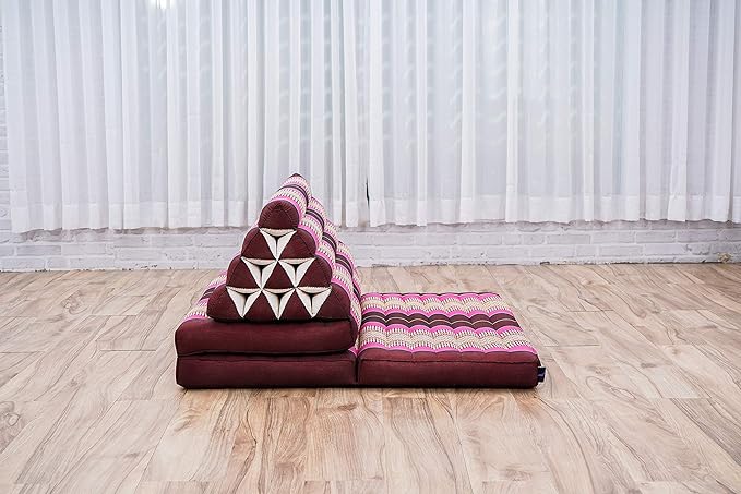 Leewadee 3-Fold Mat XXL with Triangle Cushion – Firm TV Pillow, Foldable - Image 7
