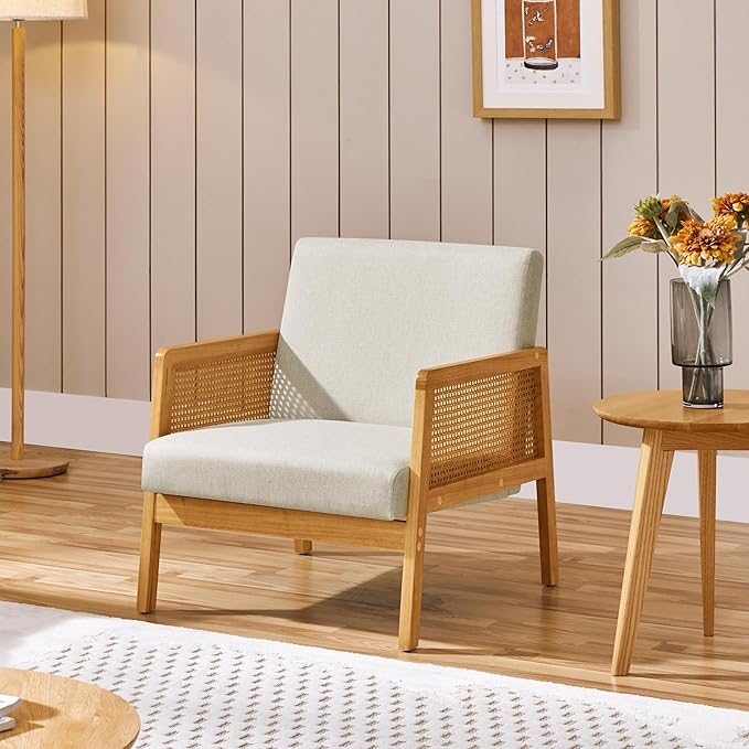 Yaheetech Beige Accent Chair, Armchair - Image 2