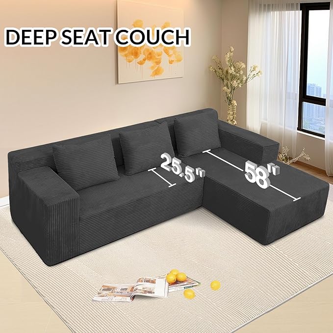 ANONER 103" Cloud Sectional Couch - Image 6