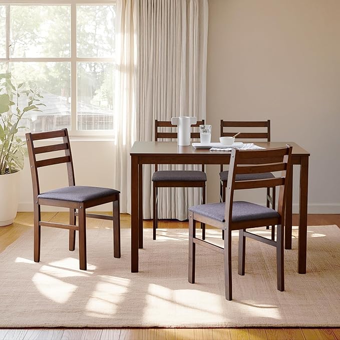 Livinia Seattle Modern Farmhouse Kitchen Dining Room Chair Set of 2, Solid Wood - Image 2