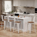 Changjie Furniture 24 Inches Metal Barstools Set of 4 Counter Height Bar Stools by ALISH