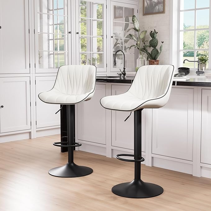 YOUNIKE Bar Stools Set of 2 for Kitchen Island, Adjustable Barstools - Image 5
