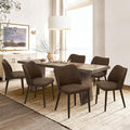 COLAMY Upholstered Dining Chairs Set of 6, Modern PU Leather Dining Room by COLAMYINC
