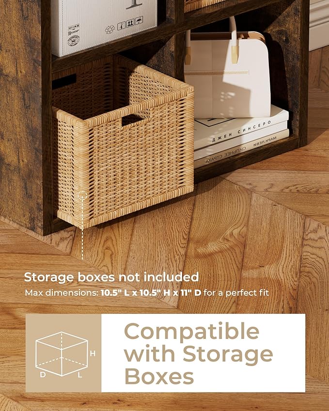 GTPLAYER 6-Cube Storage Organizer, Fits 11" Bins, Vertical or Horizontal Use - Image 3