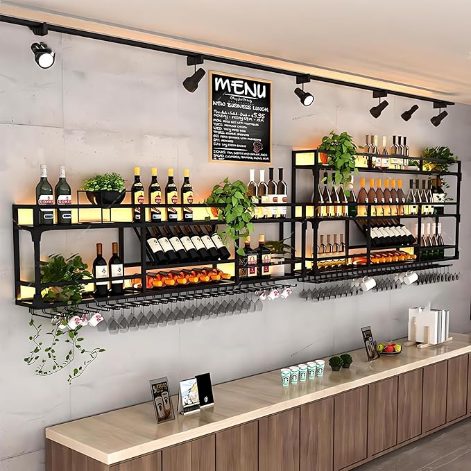 Metal Wall-Mounted Wine Rack - Image 5